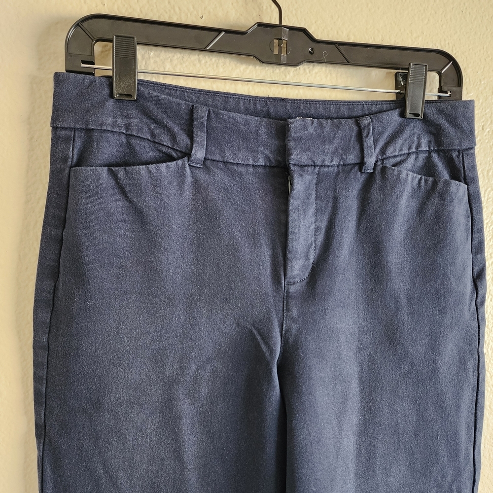 Old Navy Dark Blue Straight Leg Jeans High Rise Pixie Size 4 - Picture 2 of 5
